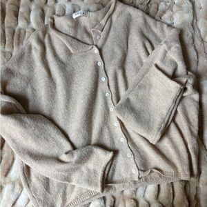 Solai Beige Cardigan Sweater